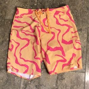 Patagonia board short, 28, orange and pink, Pataloha